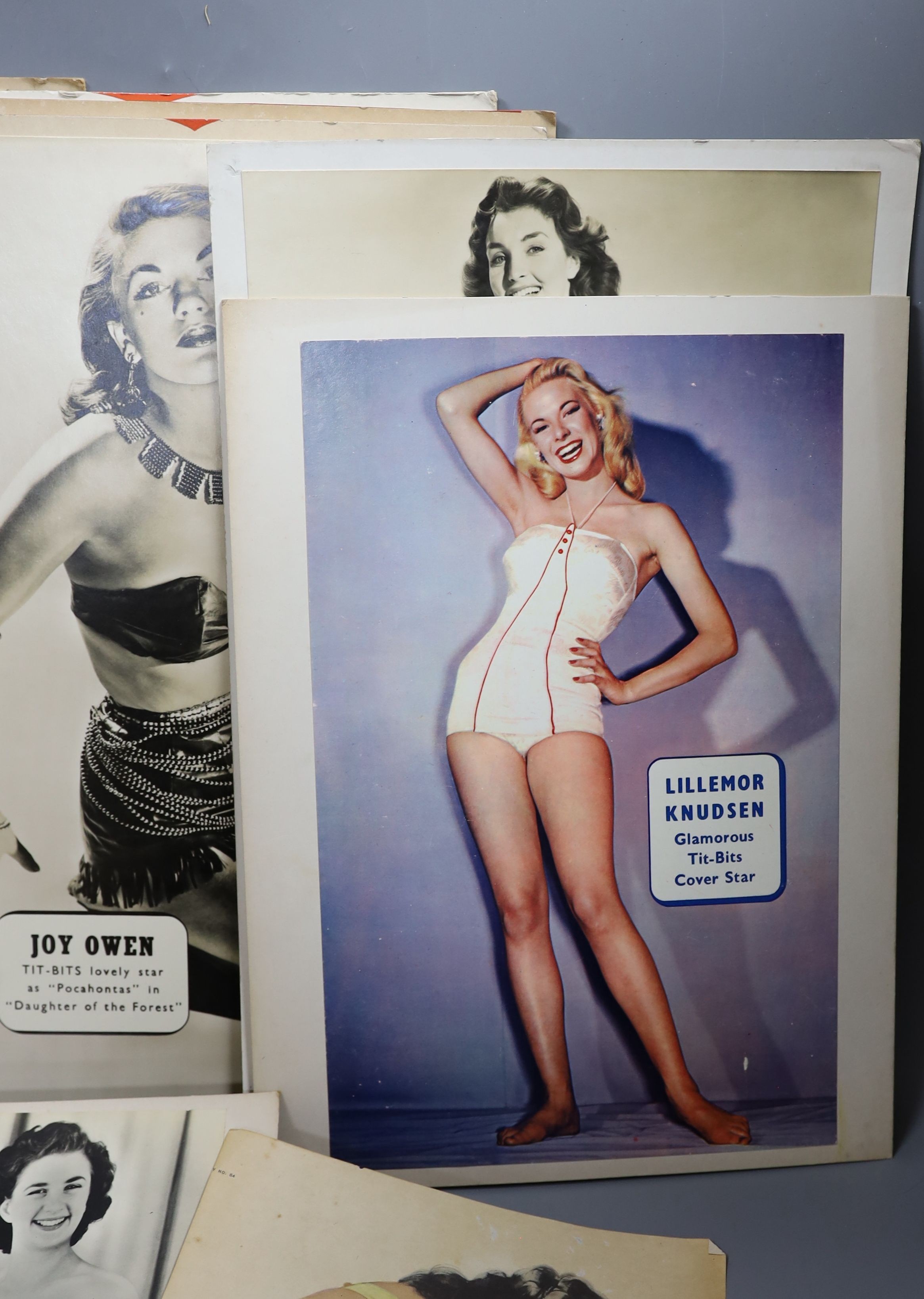 Eleven 1950s photos of models, for Tit-Bits and other publications